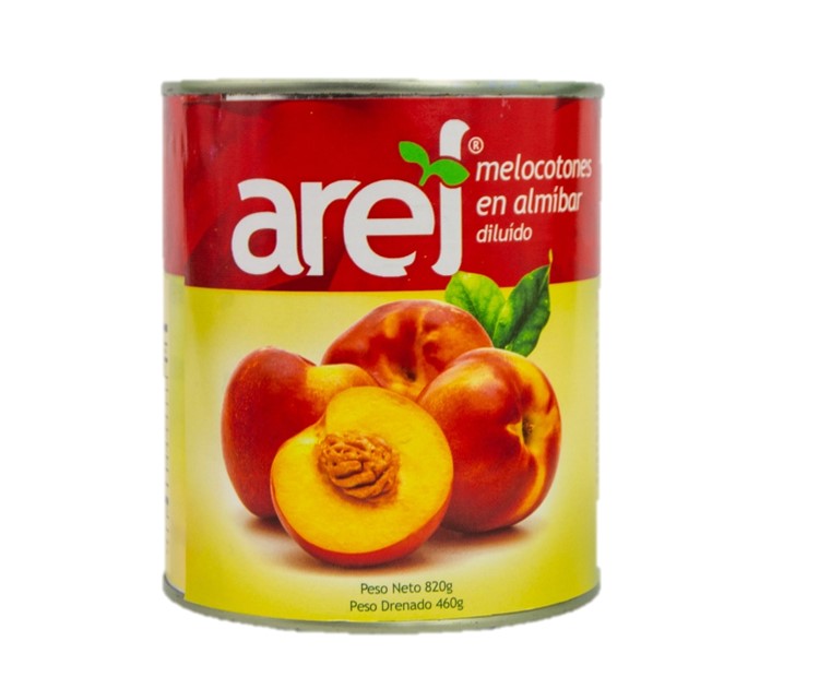 MELOCOTONES AREL 820GR EN ALMIBAR