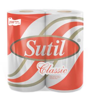 PAPEL HIG SUTIL 4ROLL 200HOJAS