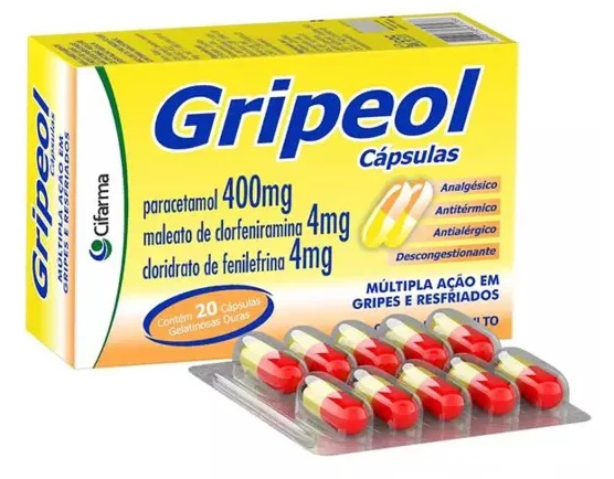 GRIPEOL 400MG 4MG 4MG X 20CAPS CIFARMA