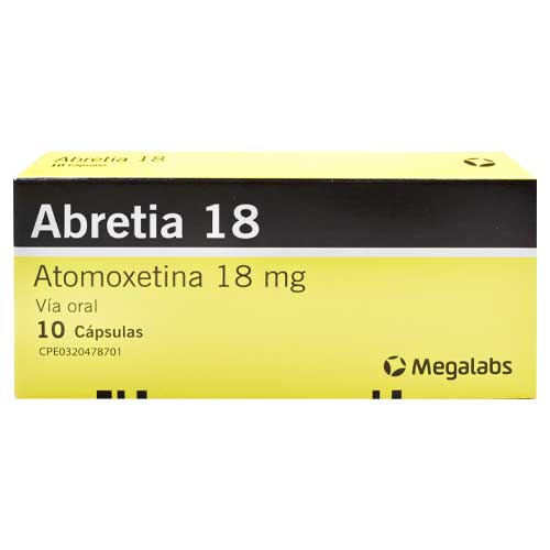 ABRETIA 18MG X 10CAPS ATOMOXETINA MEGALABS