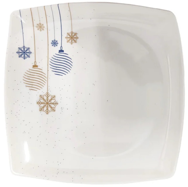 PLATO CUADRADO MELAMINA NAVIDAD