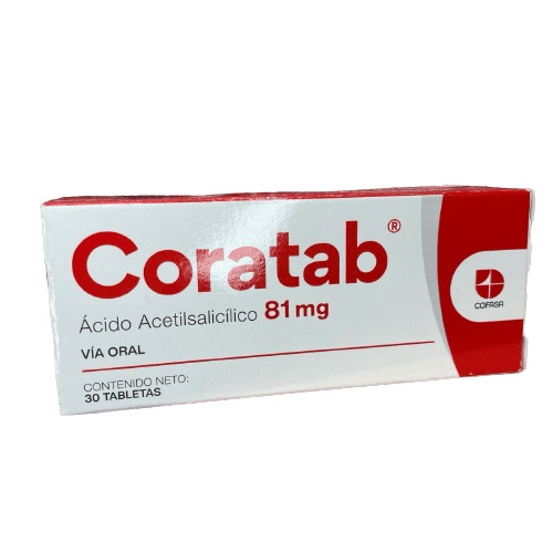 CORATAB (ACIDO ACETILSALICILICO) 81MG X 30TAB COFASA