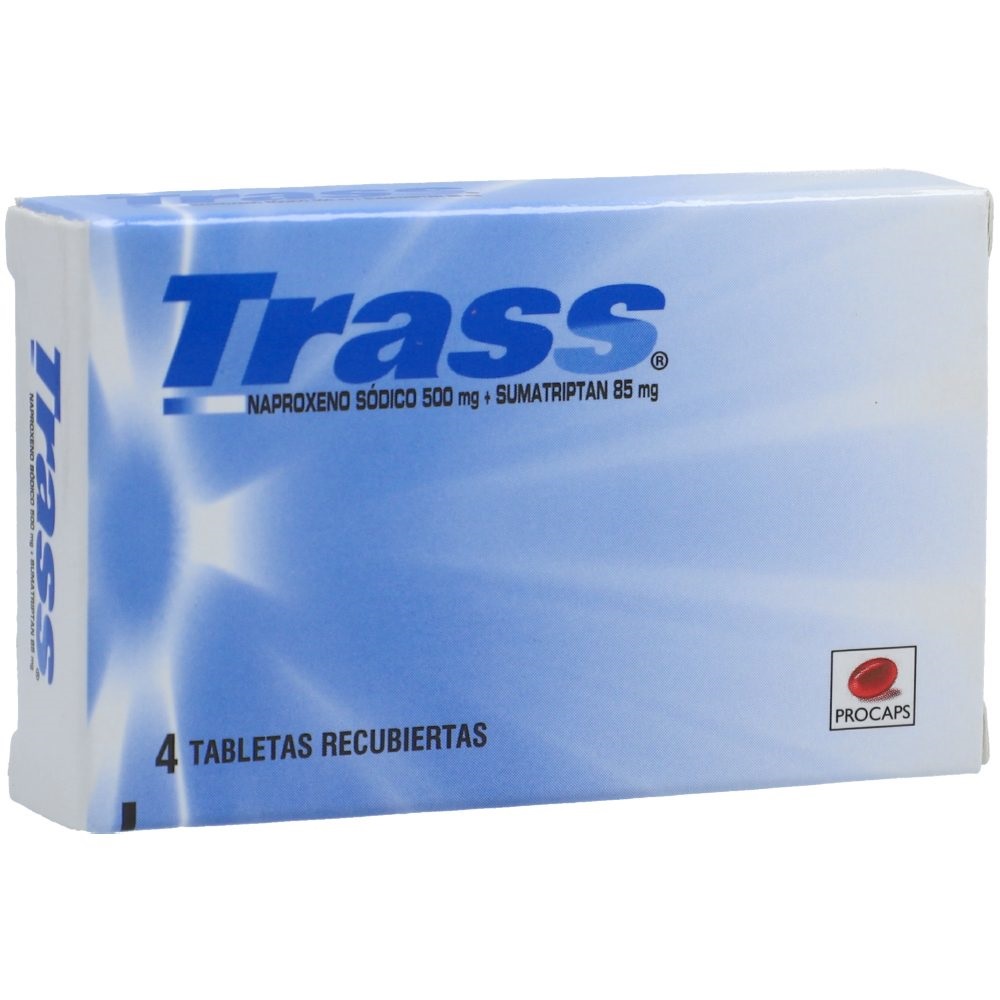 TRASS 500MG/85MG X 4TAB PROCAPS