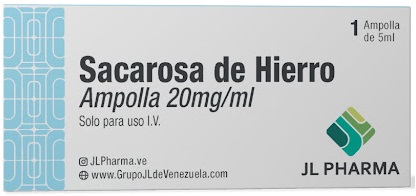 SACAROSA DE HIERRO 20MG 5ML X 1AMP I.V KWALITY