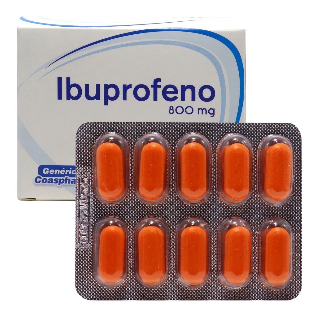 IBUPROFENO 800MG X 10 TABLETAS BLISTER COASPHARMA