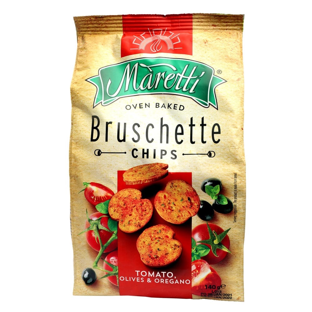 BRUSCHETTA MARETTI 140GR TOMATO OLIVES &amp; OREGANO
