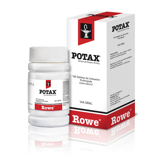 POTAX 10MEP X 100 TABL CITR DE POTASIO ROWE