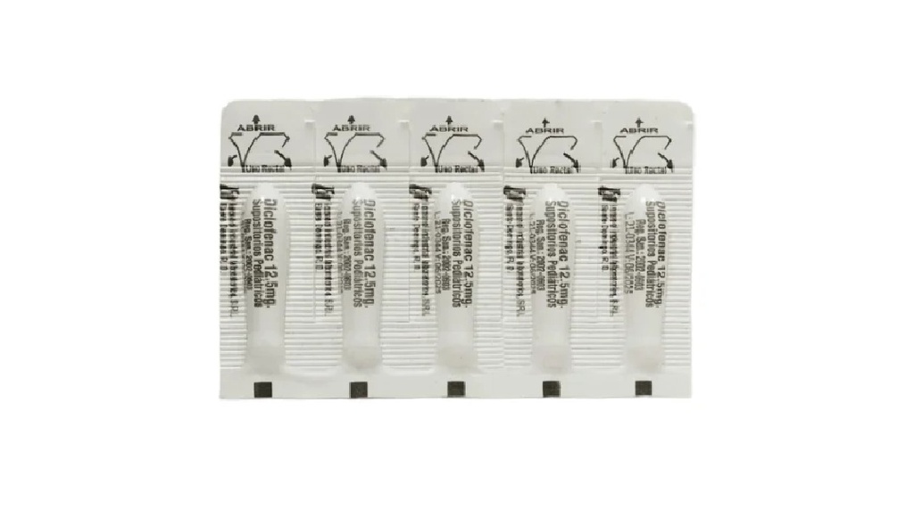 DICLOFENAC 12.5MG X 5 SUPOS PED BLISTER INMENOL***