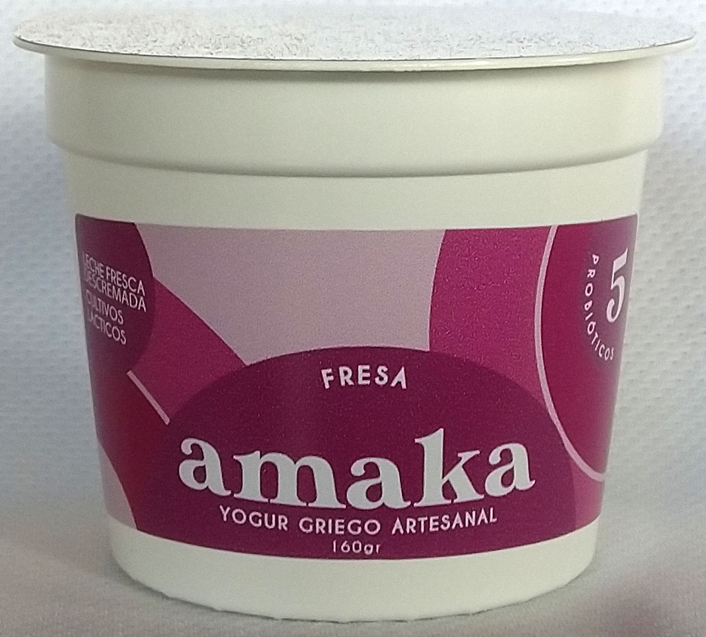 YOGUR GRIEGO AMAKA 160GR FRESA