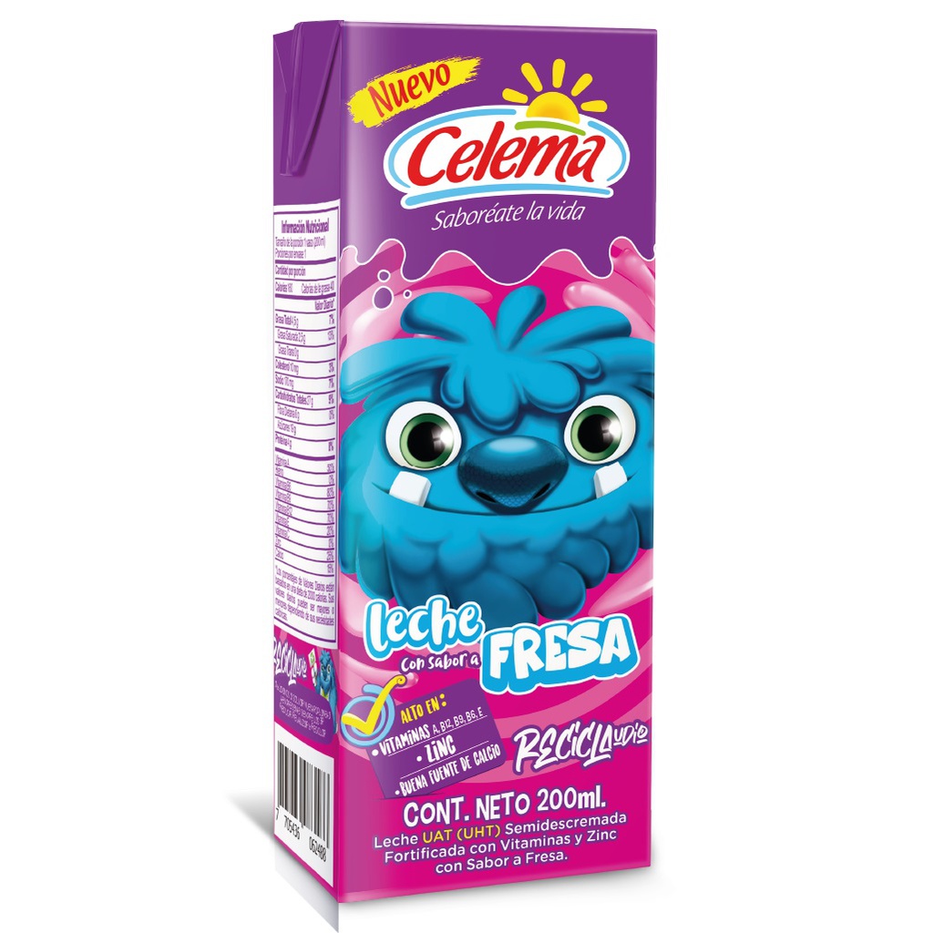 LECHE CELEMA 200ML SABOR FRESA