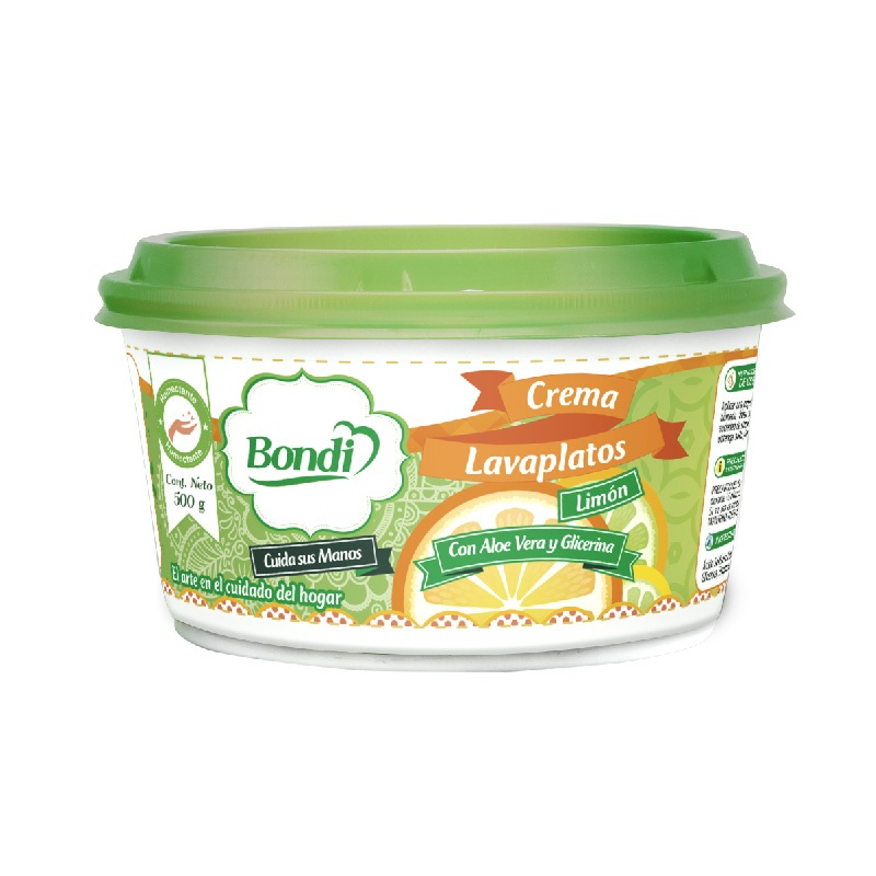 LAVAPLATOS BONDI 500GR CREMA LIMON
