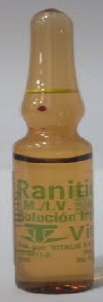 RANITIDINA 50MG 2ML X 1AMP VITALIS