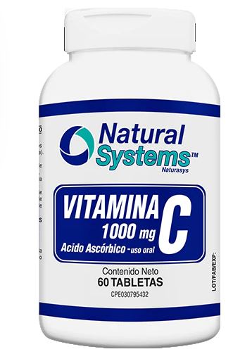 VITAMINA C 1000MG X 60TABL NATURAL SYSTEMS