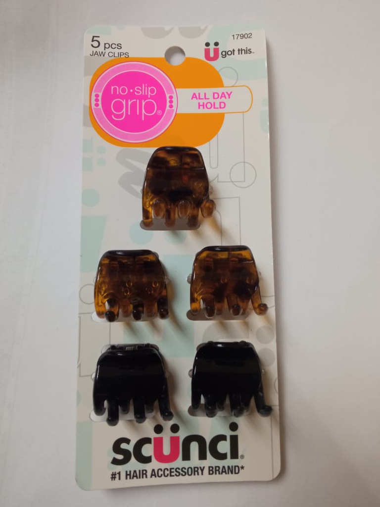 MINI PINZAS SCUNCI 5UND NEGRA-MARRON