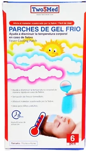 PARCHES GEL FRIO 11CM 4CM X 6UND TWO5MED
