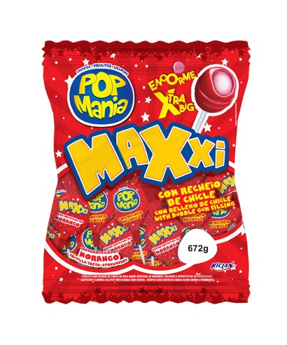 CHUPETAS POP MANIA 48UN MAXXI CEREZA