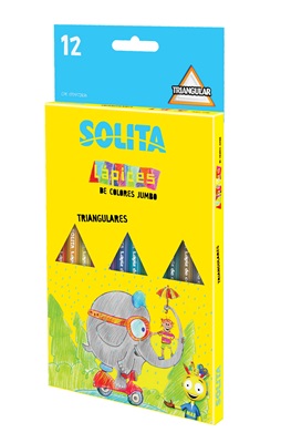 CREYONES SOLITA 12UND JUMBO TRIANGULARES