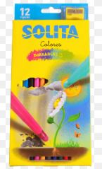CREYONES SOLITA 12UND C/BORRADOR