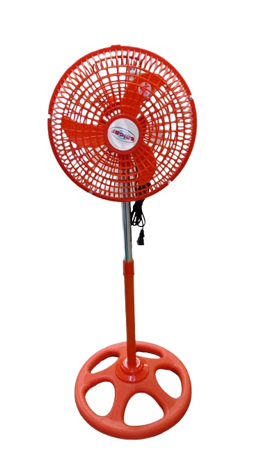 VENTILADOR SALCAR DE PEDESTAL NARANJA DE 10" ASPA PLASTICA