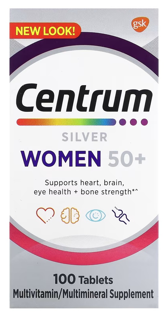 CENTRUM SILVER 100TABL WOMAN 50+ GSK