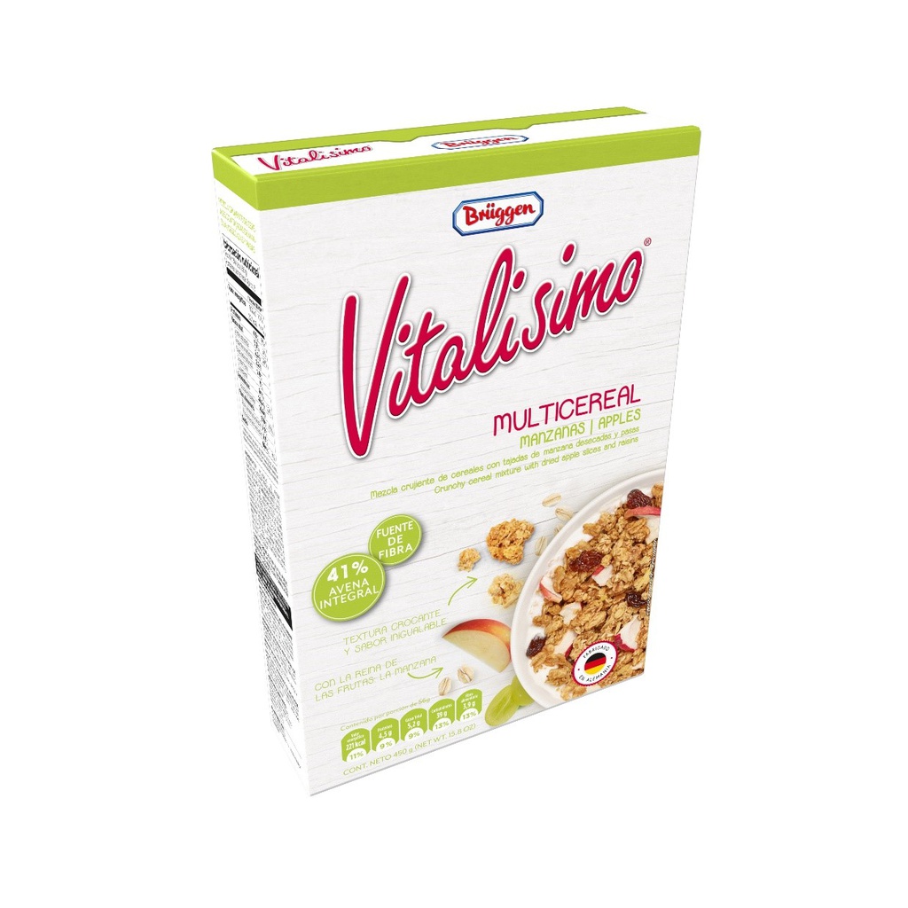 CEREAL VITALISIMO 450GR MANZANAS MULTICEREAL