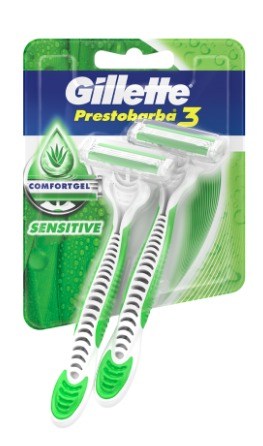 AFEIT GILLETTE 2UND PRESTOBARBA SENSITIVE 3H