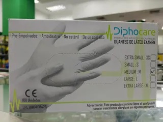 GUANTES DE EXAMEN 100UNID LATEX L DIPHOCARE