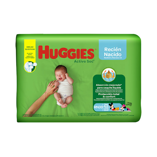 PAÑALES HUGGIES ACT SEC RN 25UND