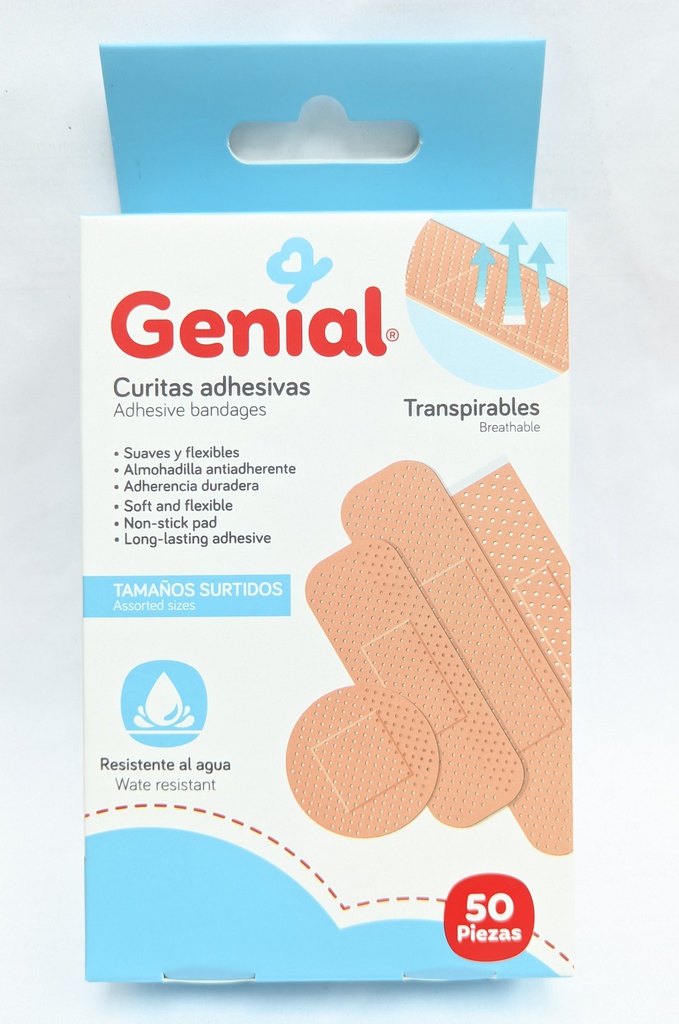 CURITAS ADHESIVAS 50UND MIXTAS GENIAL
