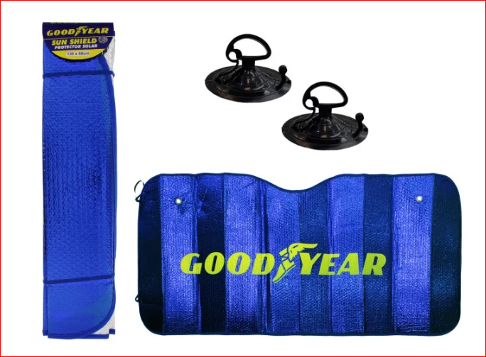 TAPA SOL GOODYEAR 130 X 60CM PARA CARRO