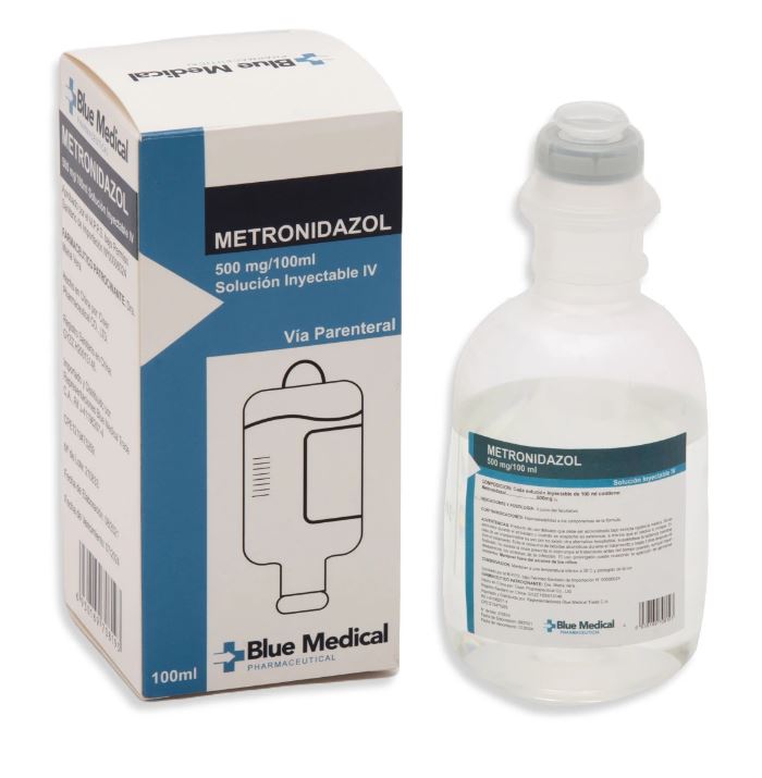 METRONIDAZOL 500MG X 100ML SOL INY I.V BLUE MEDICAL