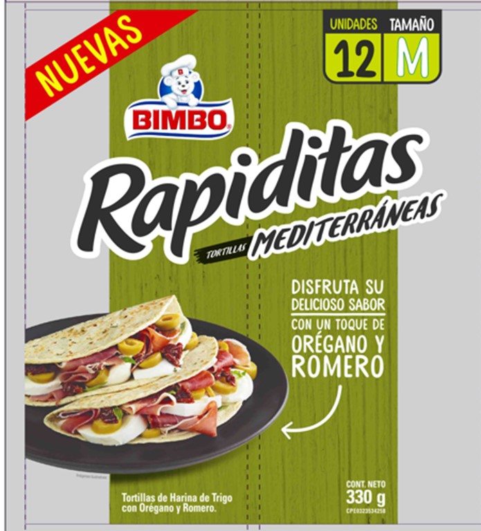 TORTILLA BIMBO 330GR MEDITERRANEA