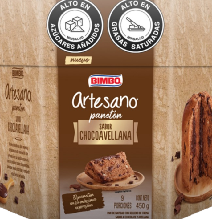 PANETTON ARTESANAL BIMBO 450GR CHOCOAVELLANA
