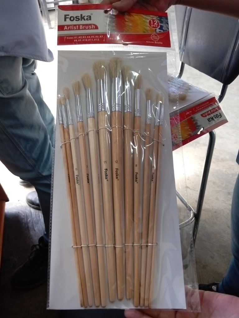 SET DE PINCELES FOSKA 12UND REDONDOS