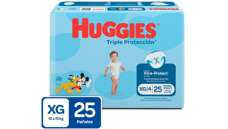PAÑALES HUGGIES XG TRIPLE PROTEC 25UND