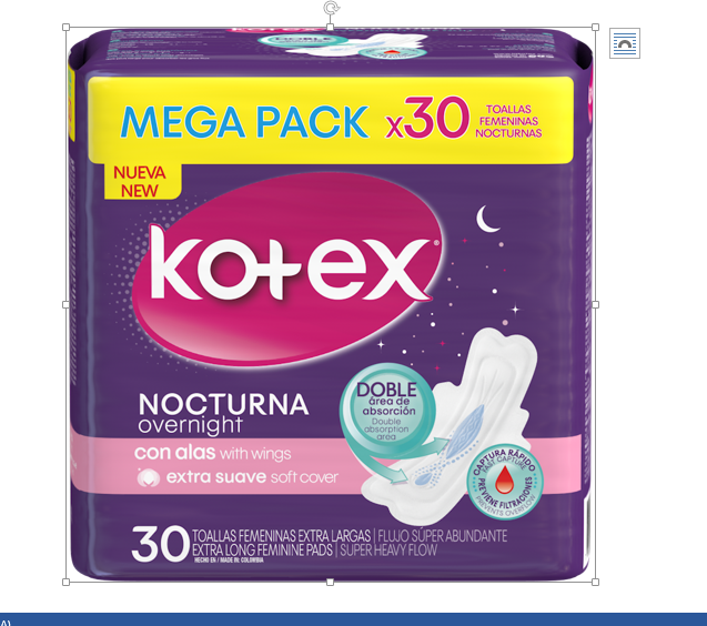 TOALLA SANIT KOTEX 30UND NOCHE EXTRALARGA