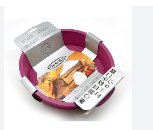 MOLDE DE SILICONA PRESS REDONDO 23 CM x 6.3 CM PURPURA