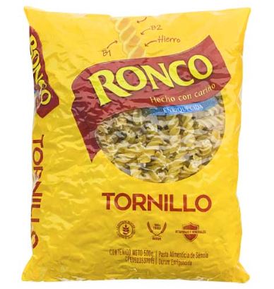 PASTA RONCO 500GR TORNILLO VITAMINAS