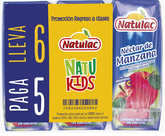 NECTAR NATULAC 250ML SIXPACK SURTIDO