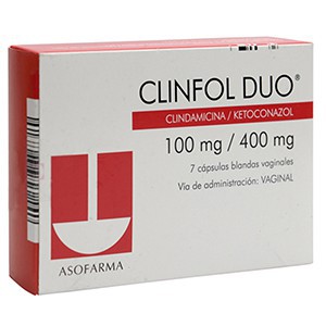 CLINFOL DUO 100MG 400MG X 7CAPS ASOFARMA