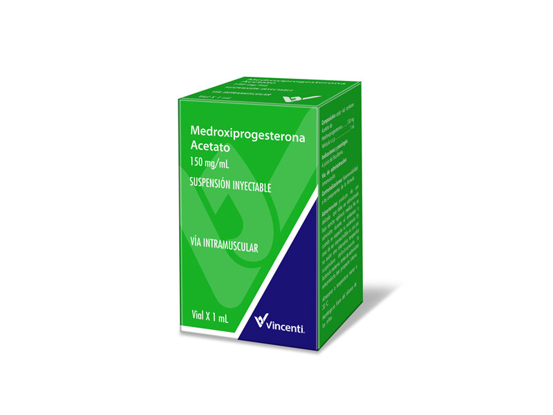 MEDROXIPROGESTERONA 150MG X 1ML X 1AMP I.M VINCENTI