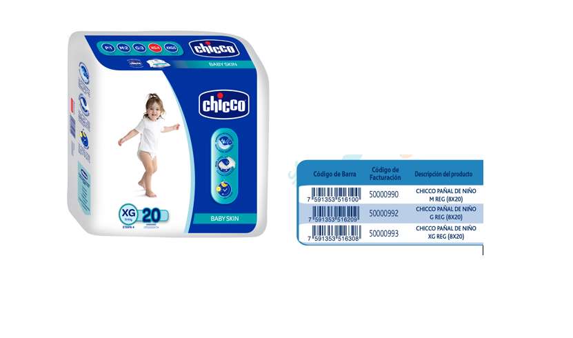 PAÑALES CHICCO 20UND XG