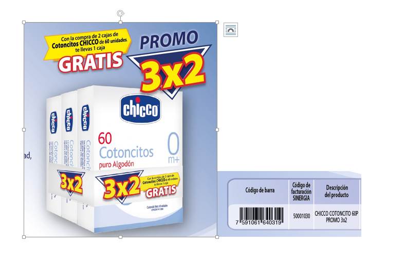 PROMOCION 3X2 HISOPOS CHICCO 60UND COTONCITO