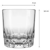 VASO DE VIDRIO PREMIUM 8X8CM