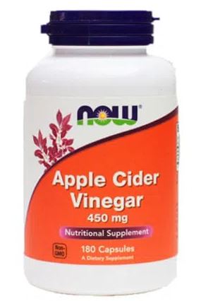 APPLE CIDER VINEGAR 450MG X 180CAP NOW