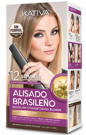 KIT DE ALISADO KATIVA BLONDE BRASILEÑO
