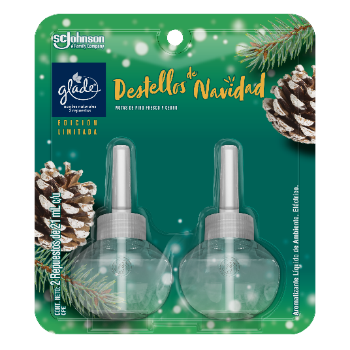 AMBIENTADOR GLADE 2PACK DESTELLOS NAVIDAD REP.
