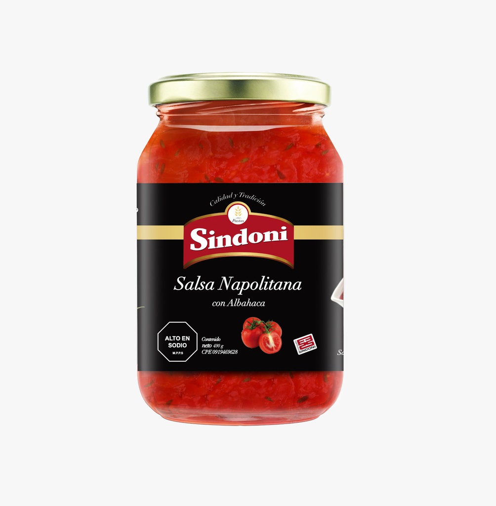 SALSA SINDONI 490GR PARA PASTA NAPOLITANA