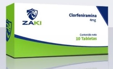 CLORFENIRAMINA 4MG X10TAB ZAKI