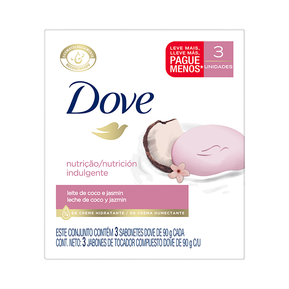JABON DOVE 90GRX3UND LECHE DE COCO
